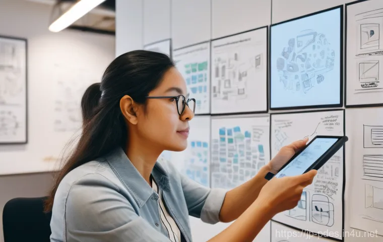 제품디자인 자격증 취득과 동시에 실무 경험 - Image Prompt 1: The Empathetic Designer and Deep User Insight**